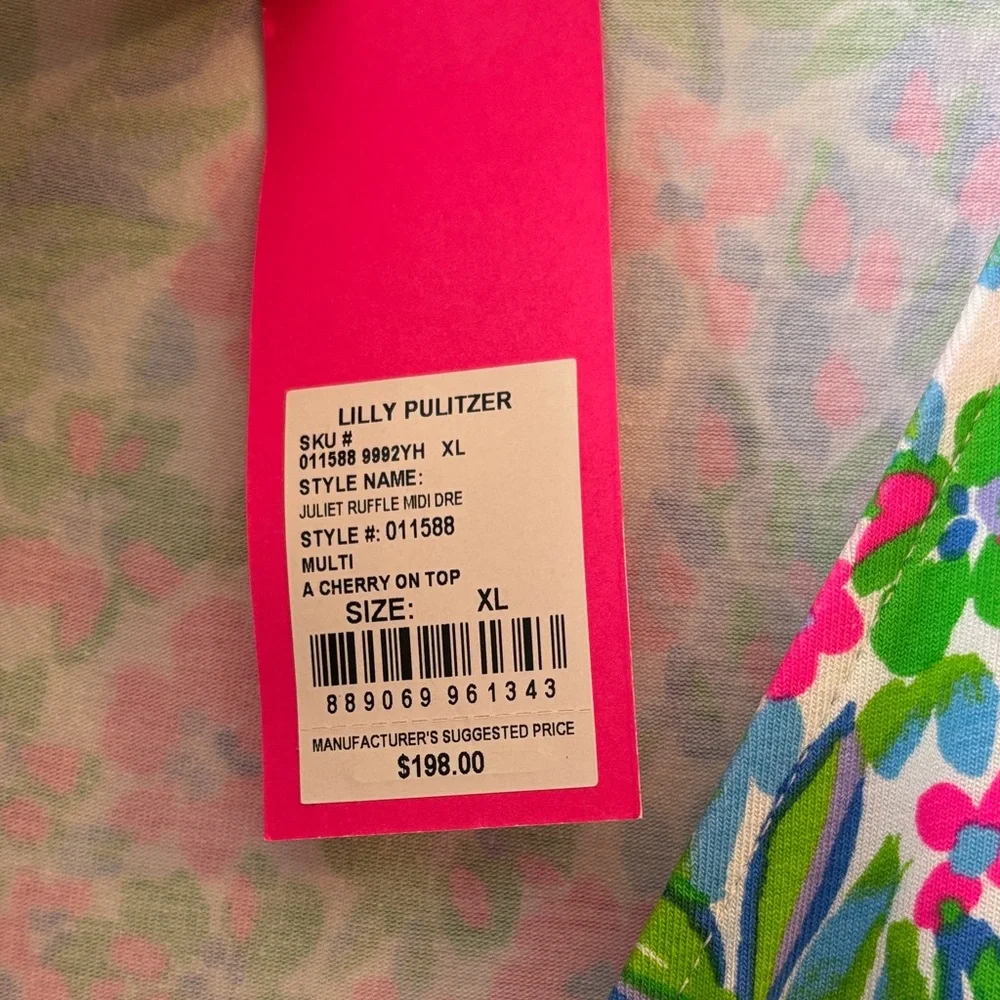 Lilly Pulitzer Colorful Floral Midi Dress - Picture 4 of 5